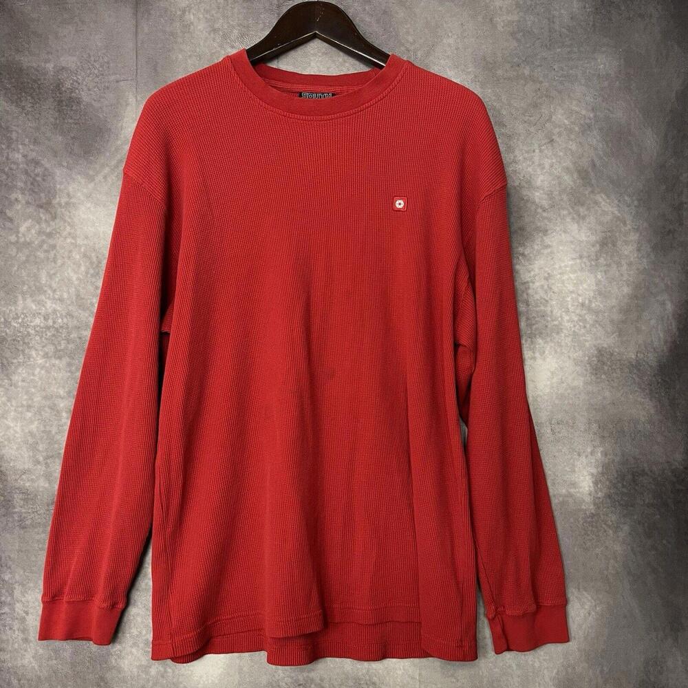Vintage Southpole Shirt Mens XL Red Thermal Streetwear‎ Y2K Waffle